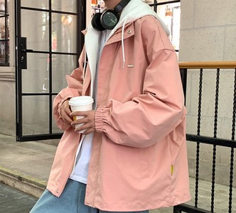 Φθινοπωρινό ανδρικό μπουφάν με κουκούλα και τσέπες