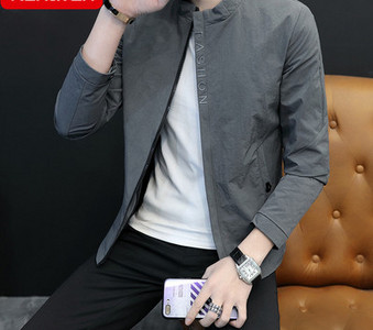 Μοντέρνο ανδρικό μπουφάν με χαμηλό γιακά - πολλά μοντέλα