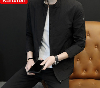 Μοντέρνο ανδρικό μπουφάν με χαμηλό γιακά - πολλά μοντέλα