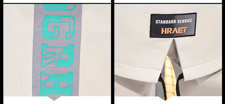 Jachetă modernă pentru bărbați de lungime medie, cu inscripții și glugă