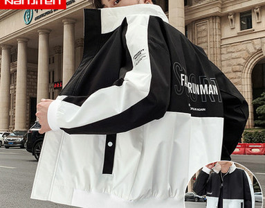 Ανδρικό τζάκετ casual με φερμουάρ και τσέπες