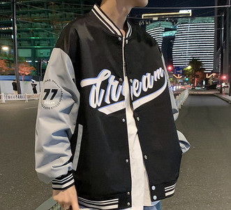 Ανδρικό μπουφάν casual με κουμπιά και μακριά μανίκια