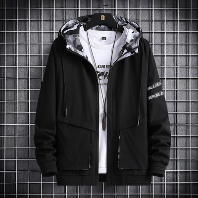 Φθινοπωρινό μπουφάν με κουκούλα και τσέπες