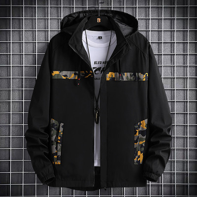 Φθινοπωρινό μπουφάν με κουκούλα και τσέπες