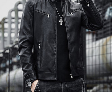 Ανδρικό έκο δερμάτινο μπουφάν με φερμουάρ - διάφορα μοντέλα