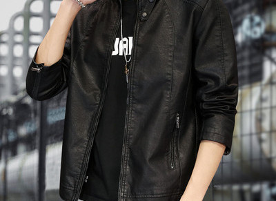 Ανδρικό έκο δερμάτινο μπουφάν με φερμουάρ - διάφορα μοντέλα