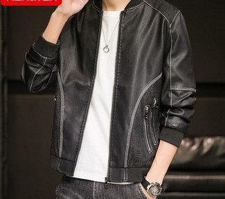 Novi model muške pripijene jakne od eko kože