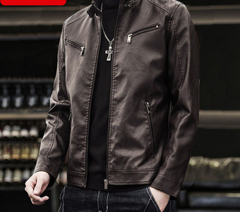 Novi model muške pripijene jakne od eko kože