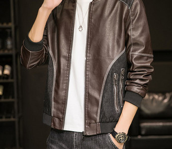 Novi model muške pripijene jakne od eko kože