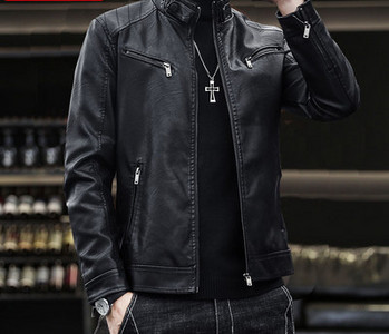 Novi model muške pripijene jakne od eko kože