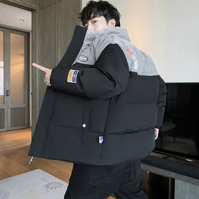 Καθημερινό ανδρικό μπουφάν με κουκούλα και επιγραφές