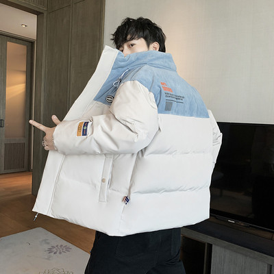 Καθημερινό ανδρικό μπουφάν με κουκούλα και επιγραφές