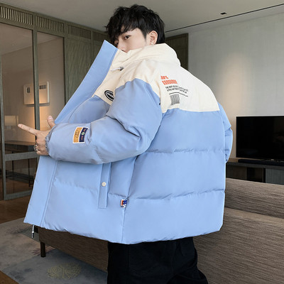 Καθημερινό ανδρικό μπουφάν με κουκούλα και επιγραφές