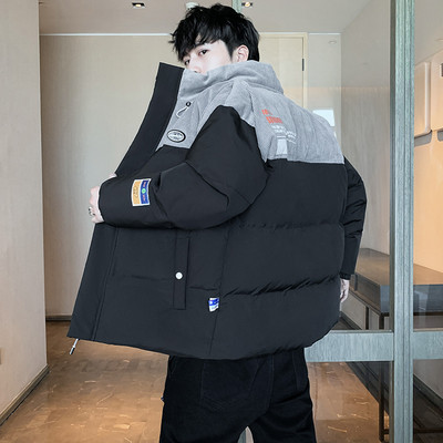 Καθημερινό ανδρικό μπουφάν με κουκούλα και επιγραφές