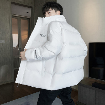 Καθημερινό ανδρικό μπουφάν με κουκούλα και επιγραφές