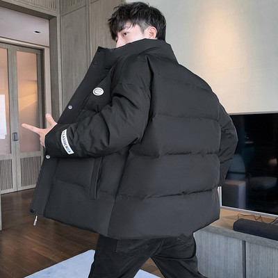 Καθημερινό ανδρικό μπουφάν με κουκούλα και επιγραφές