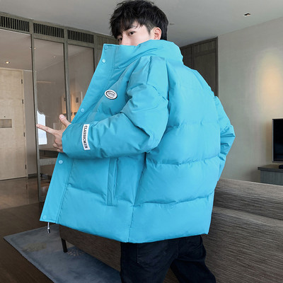 Καθημερινό ανδρικό μπουφάν με κουκούλα και επιγραφές