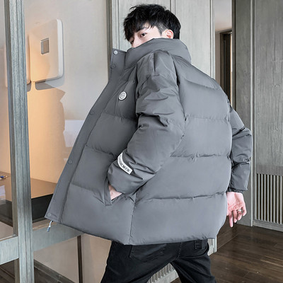 Καθημερινό ανδρικό μπουφάν με κουκούλα και επιγραφές