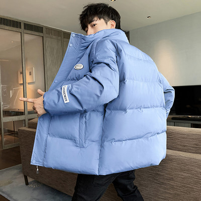 Καθημερινό ανδρικό μπουφάν με κουκούλα και επιγραφές