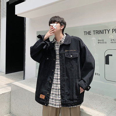 Casual τζιν μπουφάν για άνδρες - φαρδύ μοντέλο