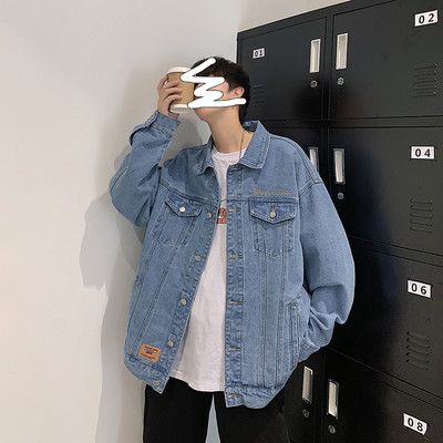 Casual τζιν μπουφάν για άνδρες - φαρδύ μοντέλο