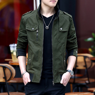 Ανδρικό μπουφάν με άνοιξη-φθινόπωρο με φερμουάρ