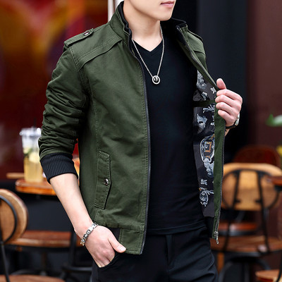 Ανδρικό μπουφάν με άνοιξη-φθινόπωρο με φερμουάρ