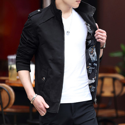 Ανδρικό μπουφάν με άνοιξη-φθινόπωρο με φερμουάρ