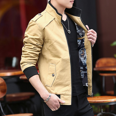 Ανδρικό μπουφάν με άνοιξη-φθινόπωρο με φερμουάρ