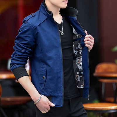 Ανδρικό μπουφάν με άνοιξη-φθινόπωρο με φερμουάρ