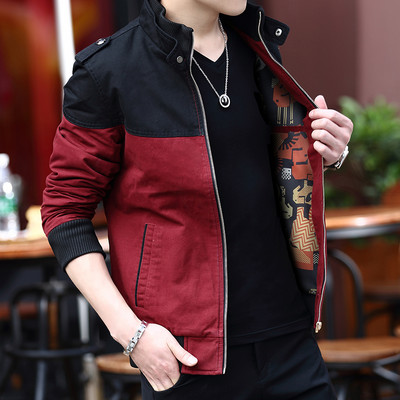 Ανδρικό μπουφάν με άνοιξη-φθινόπωρο με φερμουάρ