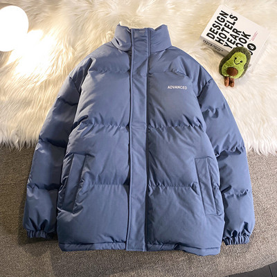 Ανδρικό μπουφάν φαρδύ με ζεστή φόδρα