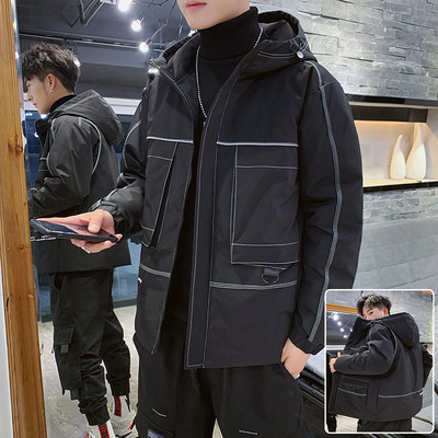 Ανδρικό μπουφάν φθινόπωρο-χειμερινό με κεντημένη επιγραφή