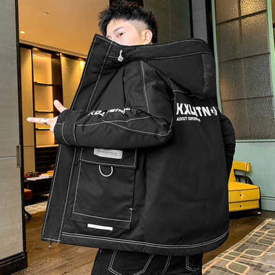 Ανδρικό μπουφάν φθινόπωρο-χειμερινό με κεντημένη επιγραφή