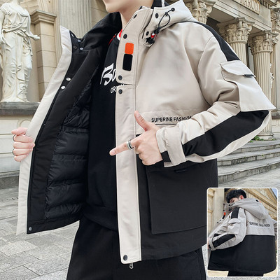 Ανδρικό μπουφάν φθινόπωρο-χειμερινό με κεντημένη επιγραφή