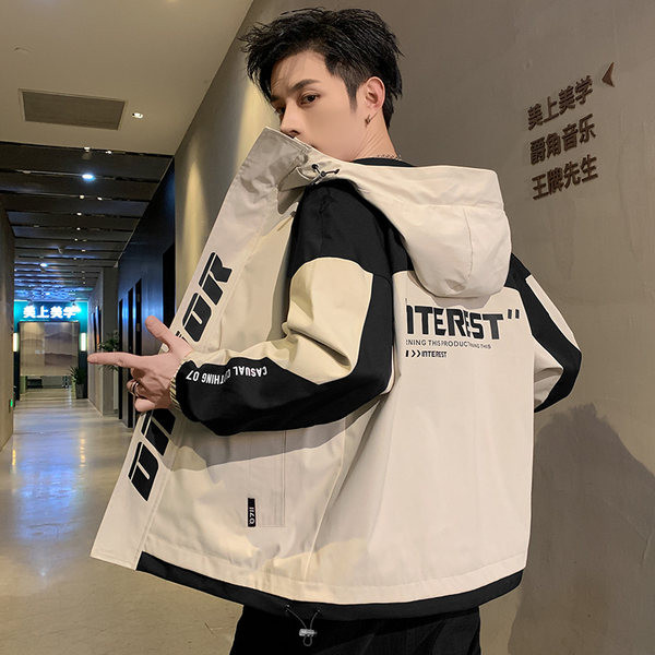 Jachetă impermeabilă toamnă-iarnă cu inscripție