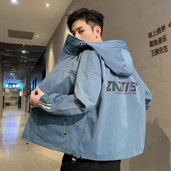 Jachetă impermeabilă toamnă-iarnă cu inscripție