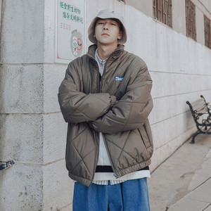 Ανδρικό μπουφάν casual με ψηλό γιακά και μακριά μανίκια