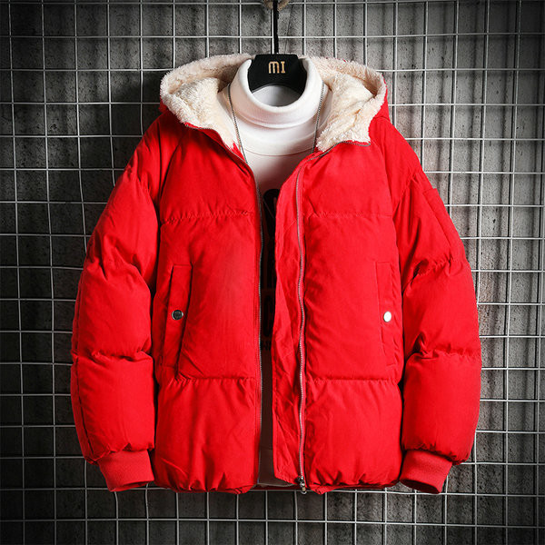 Geaca de iarna calda cu captuseala moale si imprimeu pe spate