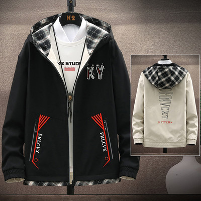 Ανδρικό μπουφάν με κουκούλα