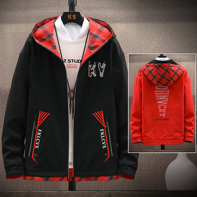 Ανδρικό μπουφάν με κουκούλα