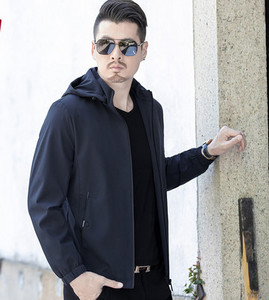 Λεπτό μπουφάν άνοιξη-φθινόπωρο σλιμ  μοντέλο με κουκούλα