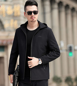 Λεπτό μπουφάν άνοιξη-φθινόπωρο σλιμ  μοντέλο με κουκούλα