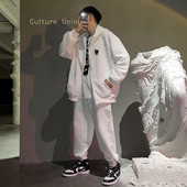 Ανδρικό casual φούτερ φαρδύ μοντέλο με φερμουάρ και τσέπες