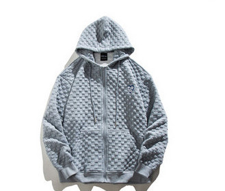 Ανδρικό casual φούτερ φαρδύ μοντέλο με φερμουάρ και τσέπες