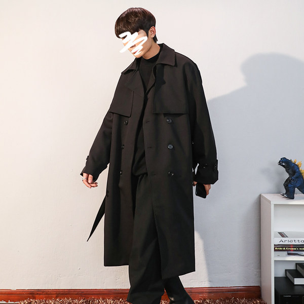 Μακρύ ανδρικό αδιάβροχο παλτό