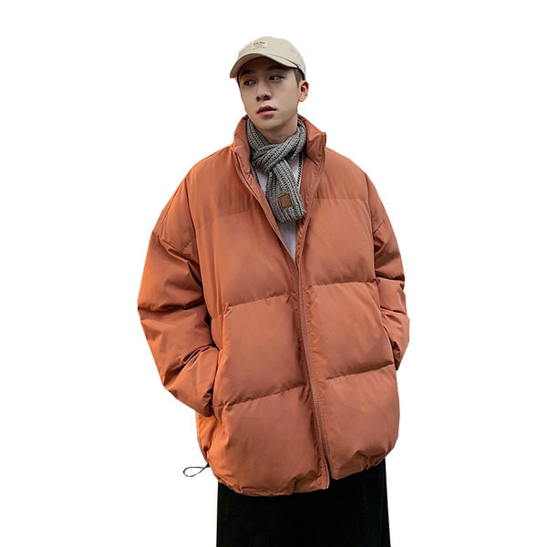 Podstavljena jesensko-zimska muška jakna s visokim ovratnikom