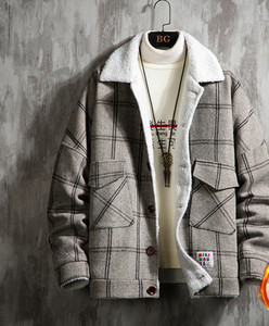 Ανδρικό μπουφάν καθημερινό με ζεστή φόδρα και κουμπιά