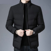 Μοντέρνο χειμερινό μπουφάν για άνδρες - εφαρμοστό μοντέλο