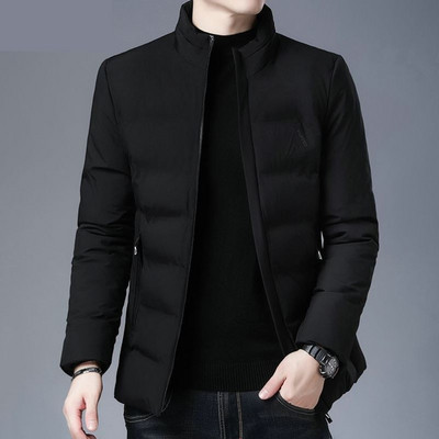 Μοντέρνο χειμερινό μπουφάν για άνδρες - εφαρμοστό μοντέλο